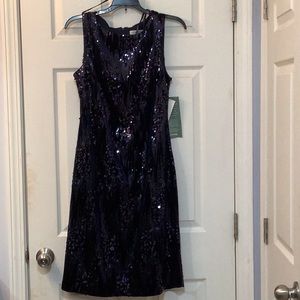NWT Dark Blue Sequin Dress, Size 8